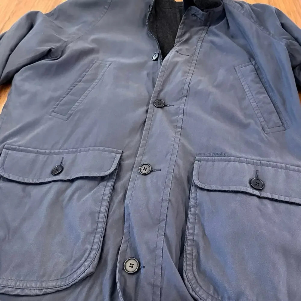 Paul and Shark Jacket Size L Yachting Reversible Gray Wool Alpaca Field Chore